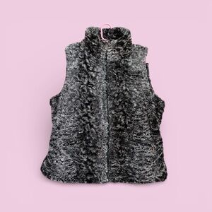 Yoki Charcoal Faux Fur Kids Vest